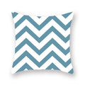 Axyaa Teal Blue Geometric Cushion Cover for Home Sofa Decor