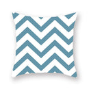 Axyaa Teal Blue Geometric Cushion Cover for Home Sofa Decor