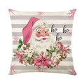 Christmas Party Pillowcase with Santa Claus & Snowman Print for Home Decoration by Axyaa.