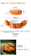 Axyaa Crab Shell Plate: Exquisite Ceramic Tableware for Fruit Salad and Kitchen Décor