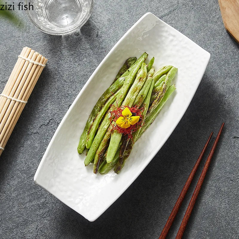 Axya Stone White Ceramic Dinner Plate for Restaurants and Home Dining