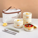 Axyaa Stainless Steel Thermal Lunch Box for Kids - Stackable, Leak-proof & Microwave Safe