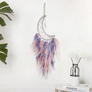 Axyaa Grey Moon Feathers Dream Catcher 60cm Large Handmade Indian Style Wall Hanging