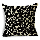 Axyaa Geometric Prints Linen Pillowcase - Square Cushion Cover for Bedroom and Car