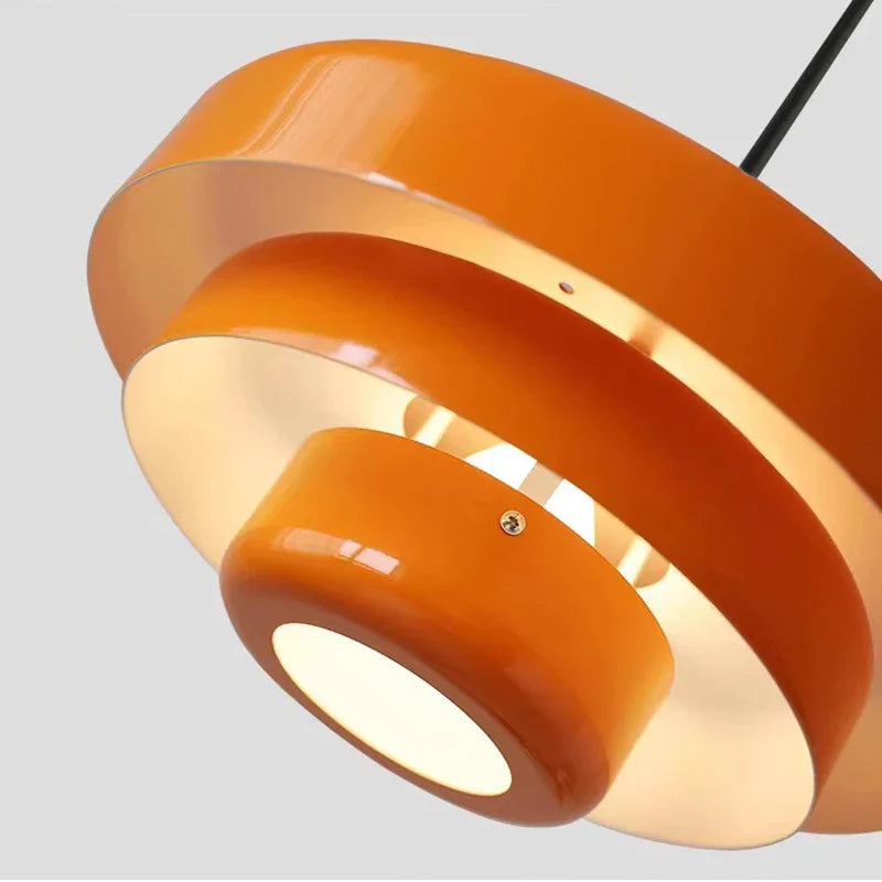 Nordic Metal Pendant Lamps Orange Dark Green White Sconces for Axyaa Living Room.