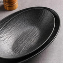 Axyaa Stone Pattern Ceramic Oval Salad Plate Fish Plate Soup Pasta Dish Tableware