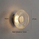 Axyaa Nordic Glass LED Wall Lamp Minimalist Reflective Lighting for Home Decor