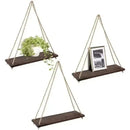 Axyaa Wooden Swing Wall Shelve - Plant Flower Pot Tray Storage - Home Garden Decoration