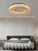 Axyaa Dimmable Crystal Ceiling Lamp for Elegant Living Room & Bedroom Decor