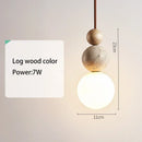 Axyaa Yellow Travertine Stone LED Pendant Light for Living Room & Kitchen