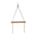 Axyaa Macrame Wall Shelf: Boho Home Decor Wood Shelves for Bedroom, Living Room & Nursery