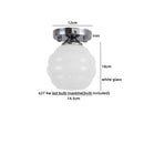 Axyaa Modern Creamy Glass Iron LED Ceiling Lamp for Aisle and Balcony Lighting