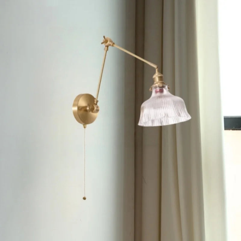 Axyaa Glass LED Wall Lamp for Living Room, Bedroom, Bathroom - Nordic Minimalism
