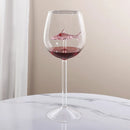 Axyaa 10oz 3D Shark Red Wine Goblet Cup in Pink, White, Blue, Grey