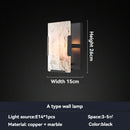 Axyaa Gold Black Marble Wall Lamp LED Sconce for Villa Living Room Bedroom Hallway