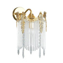 Axyaa Crown Glass Strip Copper Wall Lamp | European Luxury Bedroom Lighting