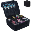 Axyaa Cosmetic Organizer Bag with Adjustable Dividers – Travel-Friendly Makeup Case