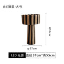 Axyaa Rattan LED Floor Lamp - Retro Wabi-Sabi Art Decor for Bedroom Living Room