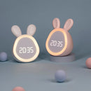 Axya Kids Rabbit Alarm Clock with Dimmable LED Night Light