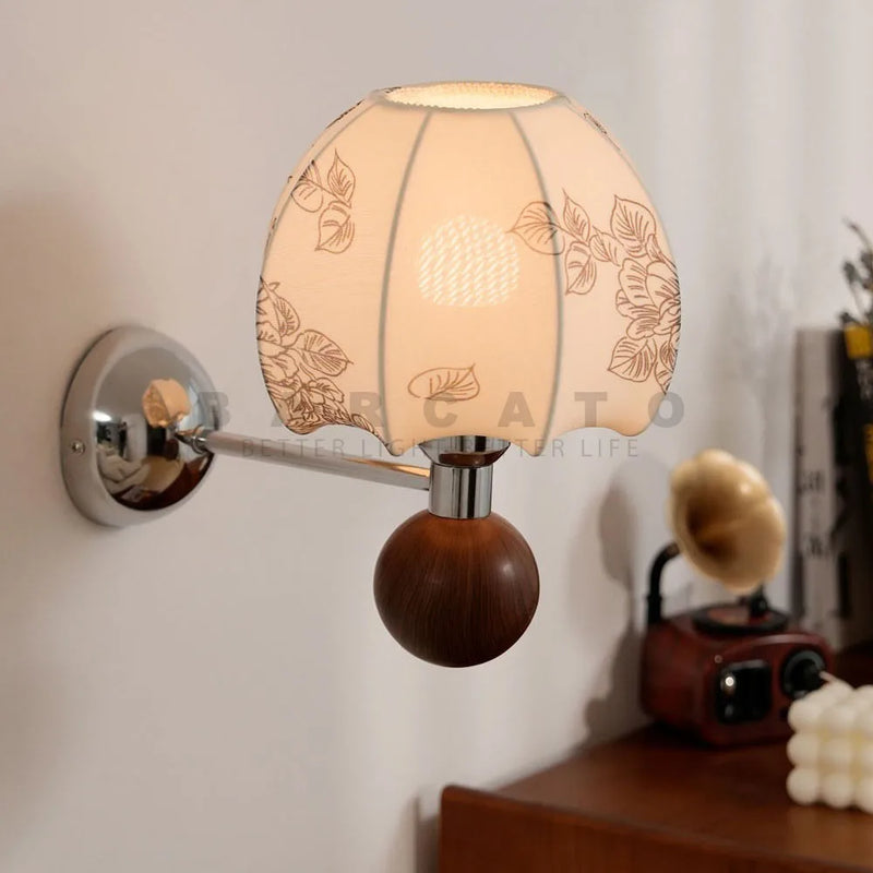 Axyaa Nordic LED Fabric Wall Lamp for Living Room Bedroom Decor