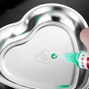 Axyaa Heart-shaped Snack Tray: Multi-size Stainless Steel Dessert Plate for Kitchen Storage