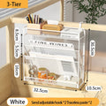 Axyaa 5-Pocket Mesh Wall File Holder and Magazine Rack for Paper Organization