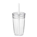 Axyaa 450ml Cute Clear Straw Water Tumbler Bottle - Ideal for Cold Drinks & Juices