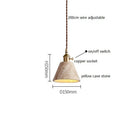 Axyaa Yellow Cave LED Pendant Light: Modern Nordic Copper Socket Hanglamp