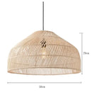 Axyaa Woven Rattan Pendant Light - Japanese Style Wooden Chandelier for Restaurant & Bedroom