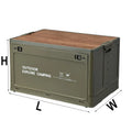 Axyaa Wood Grain Car Trunk Organizer Foldable Storage Box - Foldable Camping Picnic Container