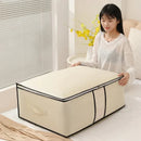 Axyaa Quilt Clothes Storage Box: Foldable, Dust Proof, Non-Woven Organizer