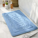 Axyaa Khaki Foam Bath Mat: High-Quality Rectangle Rug for Bathroom, Kitchen, or Bedroom