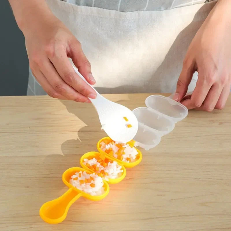 Axyaa Baby Rice Ball Mold Set - Kids Sushi Maker Kit & Vegetable Mould