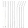 Axyaa Glass Straws Set of 8 | Reusable Colorful Eco-friendly Drinkware