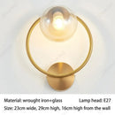 Axyaa LED Glass Wall Lamp Indoor Bedroom Bedside Home Decor Lighting
