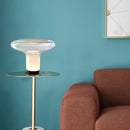 Axyaa Luxury Designer Glass Bedside Lamps for Bedroom, Living Room, or Study