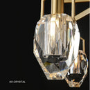 Axyaa Crystal Chandelier Pendant Lamp for Living Room Dining