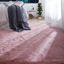 Axyaa Gray Faux Fur Carpet Soft Plush Rug for Modern Living Room and Children's Bedroom