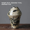 Axyaa National Tide Ceramic Vase Coarse Pottery Retro Handmade Hotel Zen Decor