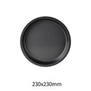 Axyaa Non-Stick Carbon Steel Pizza Pan - Round Oven Tray for Baking & Roasting