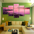 Axyaa Sunset Scenery Canvas Wall Art Set - Modern Nature Landscape Home Decor