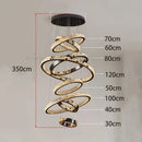 Axyaa Crystal Chandelier Stair Pendant Lamp Living Room Lighting