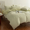 Axyaa Shell Bedding Set - Embroidered Solid Color Four Piece Set