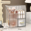 Axyaa Clear Makeup Organizer with Drawer and Lid - Cosmetic Storage Box