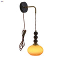 Axyaa Vintage Glass Ball LED Wall Sconce - Adjustable Amber Light Fixtures