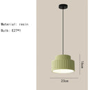 Axyaa Nordic Cream Resin Pendant Chandelier Ceiling Light E27 Dining Room Bedside Reading