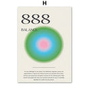 Modern Angel Numbers Aura Art Prints by Axyaa - Aesthetic Canvas Painting for Home Décor