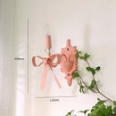 Axyaa Pink Chandelier Bow Pendant Lights for Romantic Home Decor