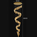 Axyaa Crystal Chandelier Stair Pendant Lamp Living Room Pendant Lights Interior Lighting