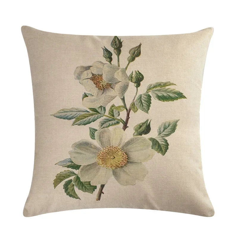 Axyaa Nordic Printed Cotton Linen Pillowcase for Home Office Decor 45*45cm